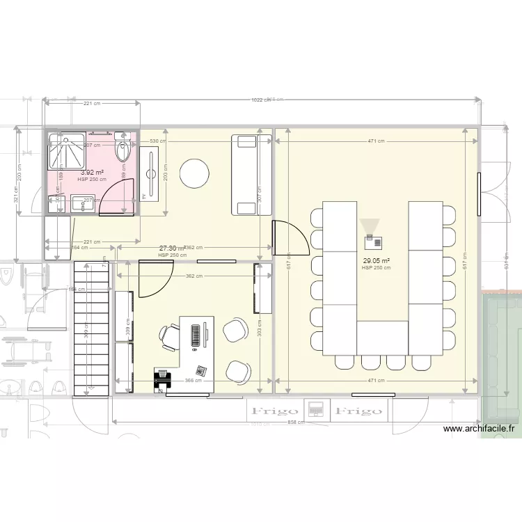 bar cave etage. Plan de 