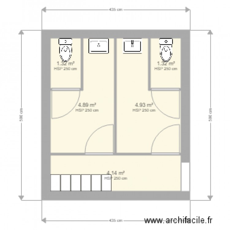 vestiaires. Plan de 0 pièce et 0 m2