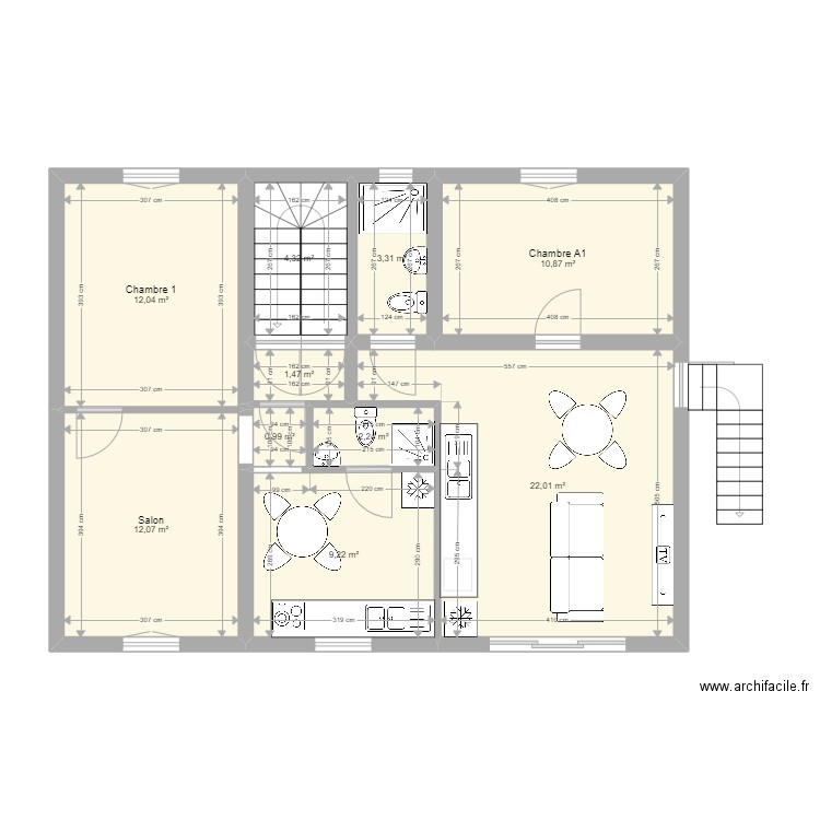 RDC Séparation - Maison Meaux. Plan de 10 pièces et 79 m2