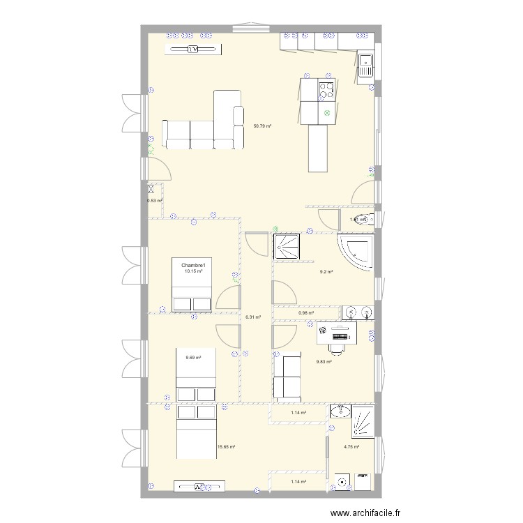 maison prise. Plan de 0 pièce et 0 m2