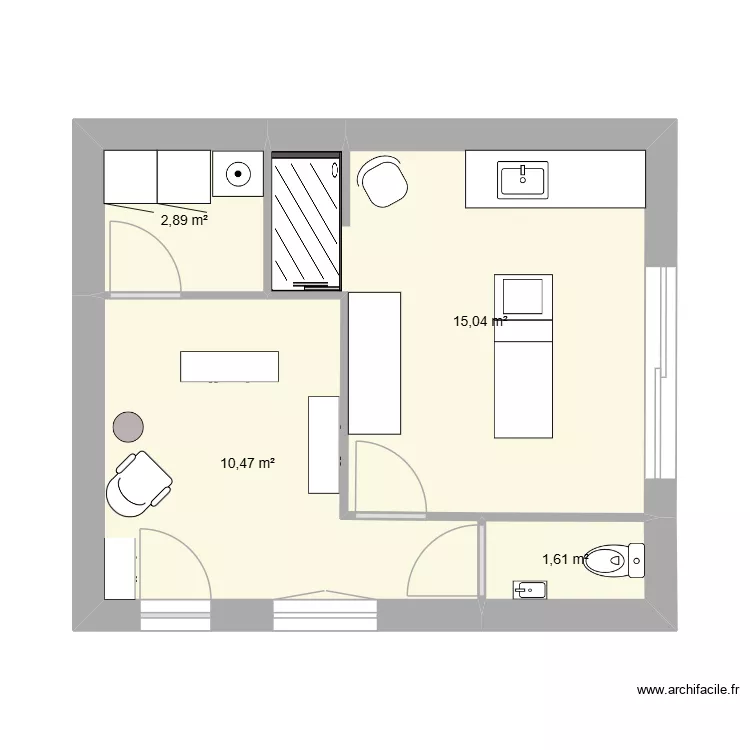 maison prise. Plan de 