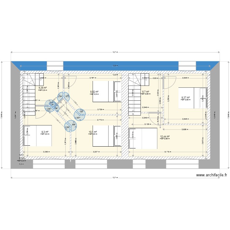 PLAN DEVIS es. Plan de 12 pièces et 144 m2