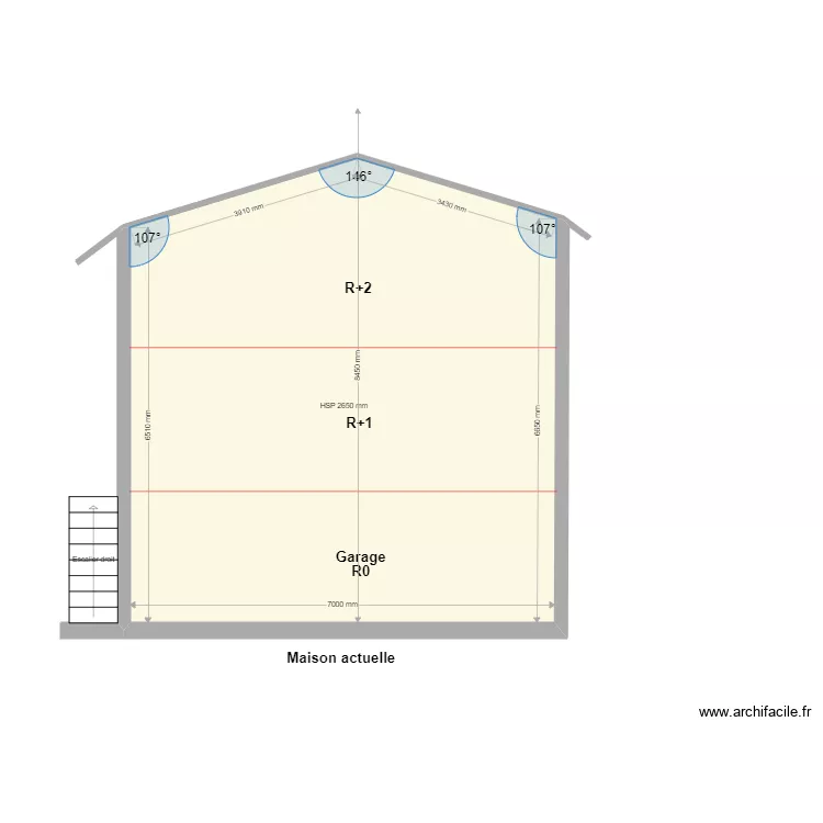 Plan de Coupe actuel. Plan de 