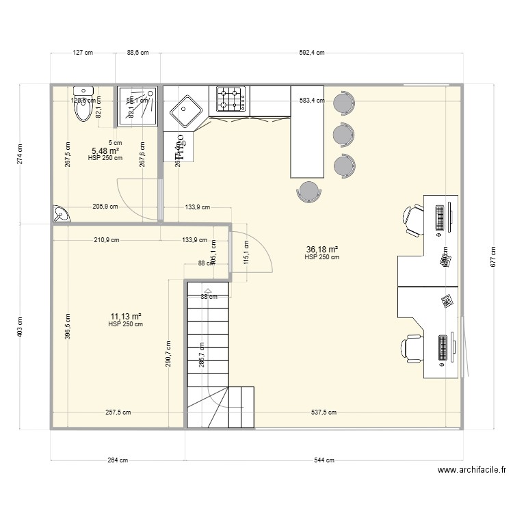 bureau ifbc1.111. Plan de 0 pièce et 0 m2
