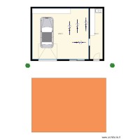 Plan double garage atelier intérieur