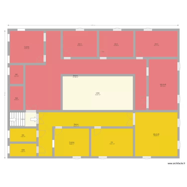 NEKED 1 etage 1. Plan de 