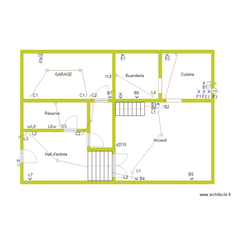 143 Cité parc de Bellecourt . Plan de 9 pièces et 93 m2