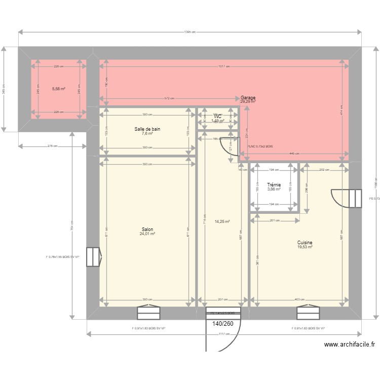 Chapon. Plan de 16 pièces et 211 m2