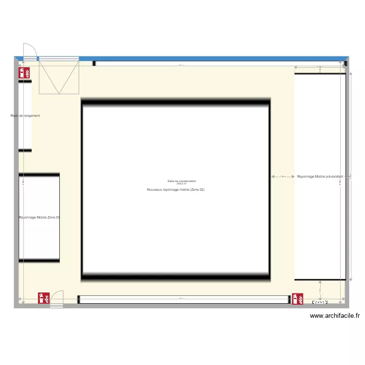 Salle de conservation Actuelle. Plan de Salle de conservation Actuelle. Plan de