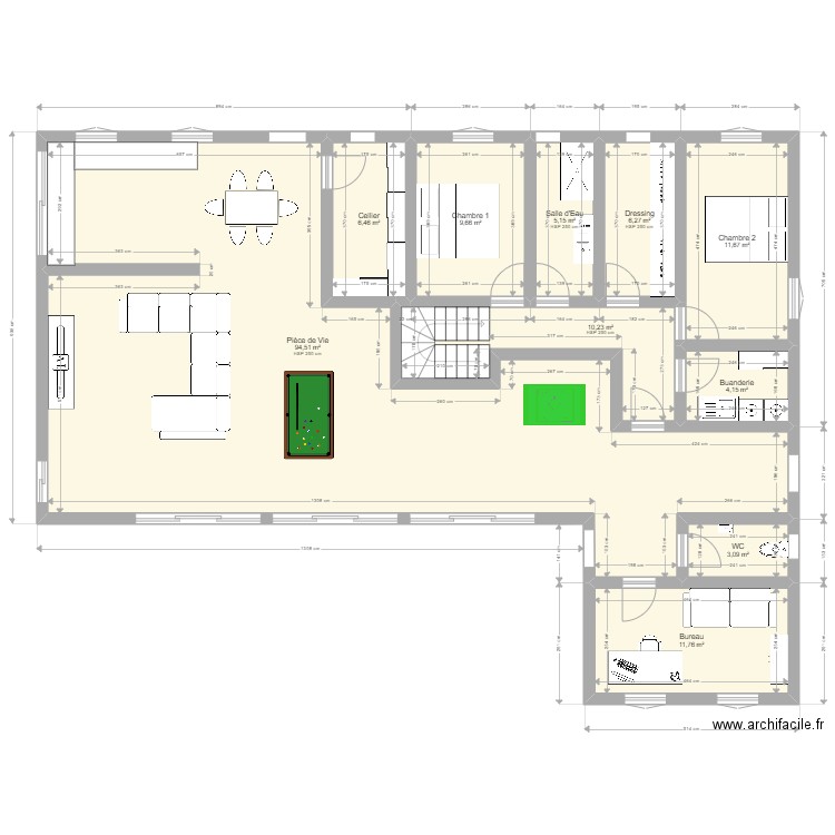 Plans Maison Saint Cyr V2. Plan de 10 pièces et 163 m2