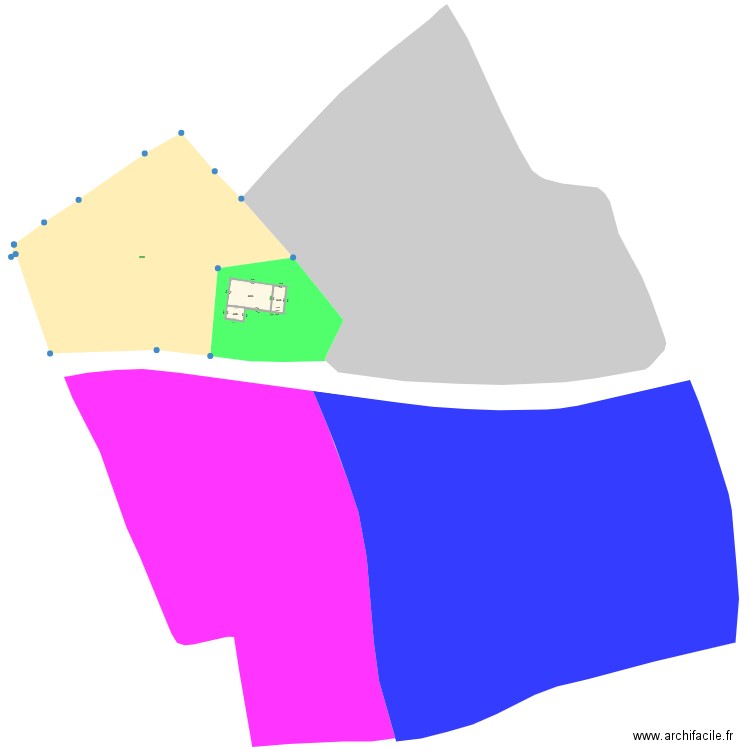 plan départ avec parcelles voisines . Plan de 0 pièce et 0 m2