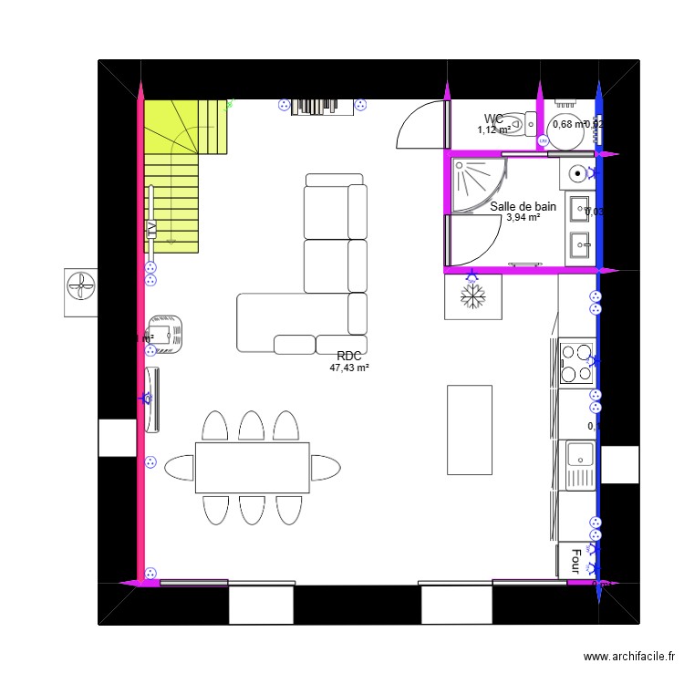 CHARLES. Plan de 22 pièces et 92 m2