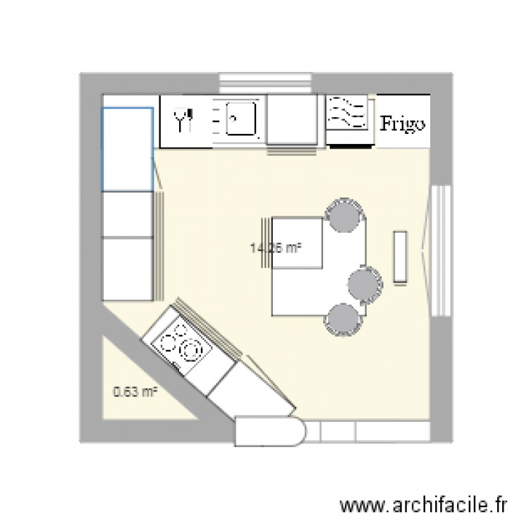 CUISINE AVEC FENETRE ALD PORTE FENETRE. Plan de 0 pièce et 0 m2