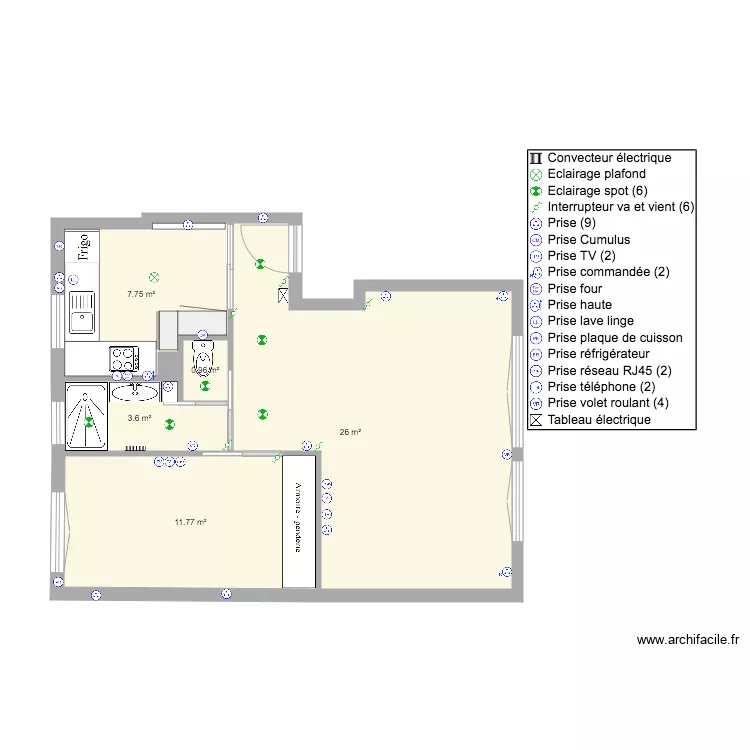 Karim electricit&eacute;. Plan de 