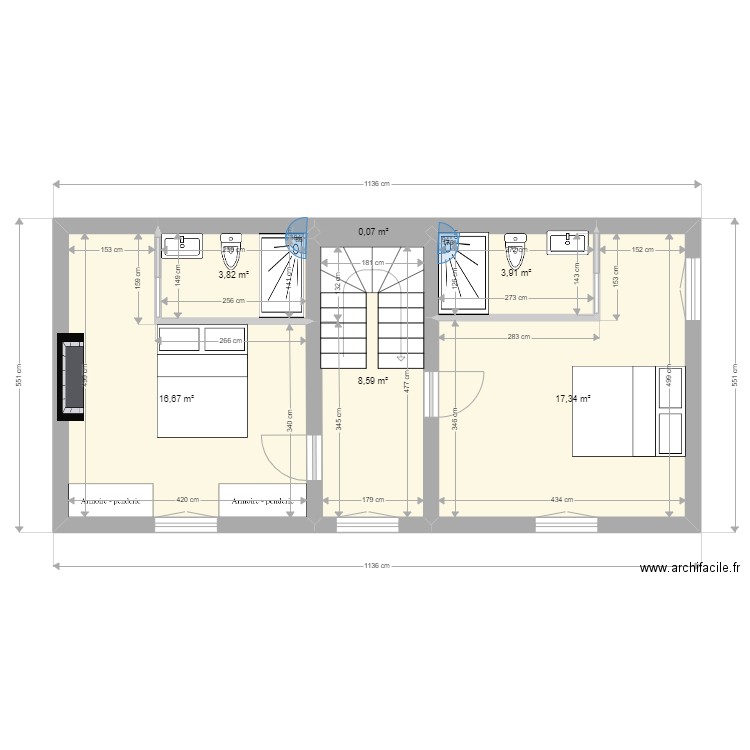 plourivo appenti 230111. Plan de 16 pièces et 131 m2