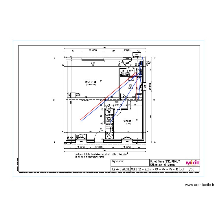 STERBAUT Plan hydraulique. Plan de 0 pièce et 0 m2