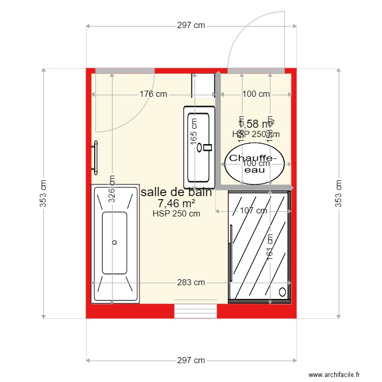 FABIEN2021. Plan de 2 pièces et 9 m2