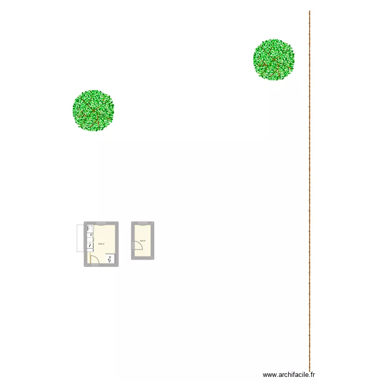 cloclo. Plan de 2  et 15 m²