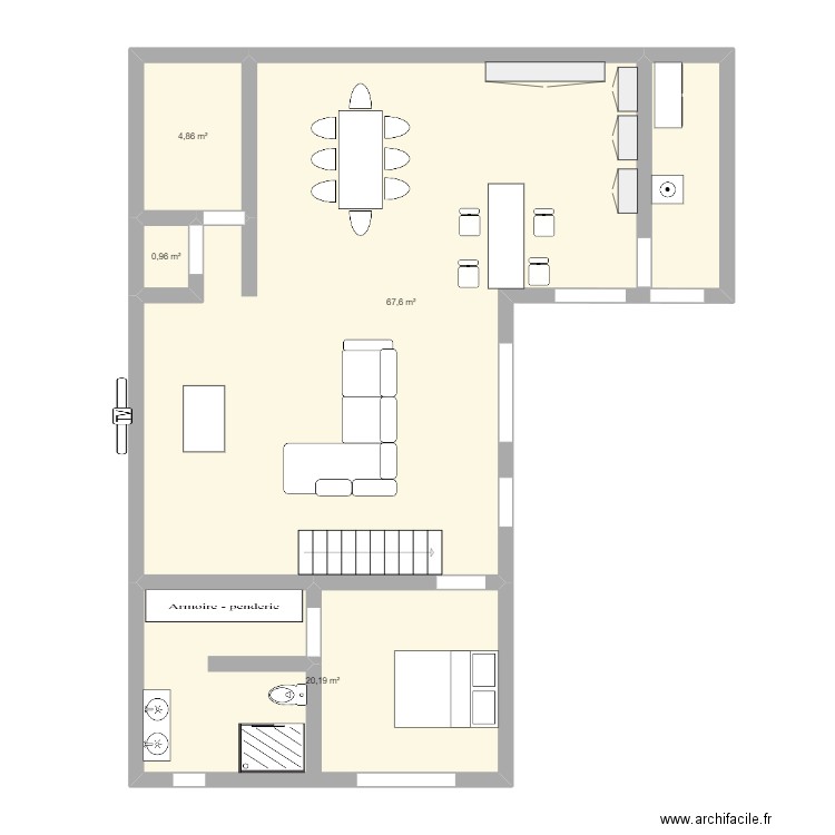 susana. Plan de 4 pièces et 94 m2