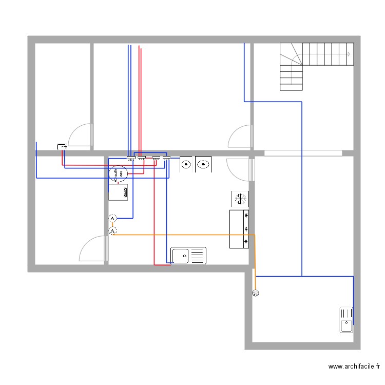 Sous Sol Sanitaire. Plan de 0 pièce et 0 m2