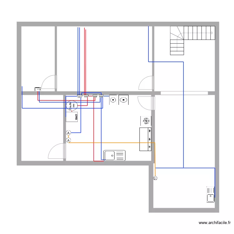 Sous Sol Sanitaire. Plan de 