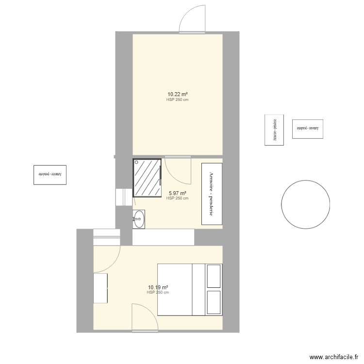 chambre mesures anciennes gde ouverture. Plan de 0 pièce et 0 m2