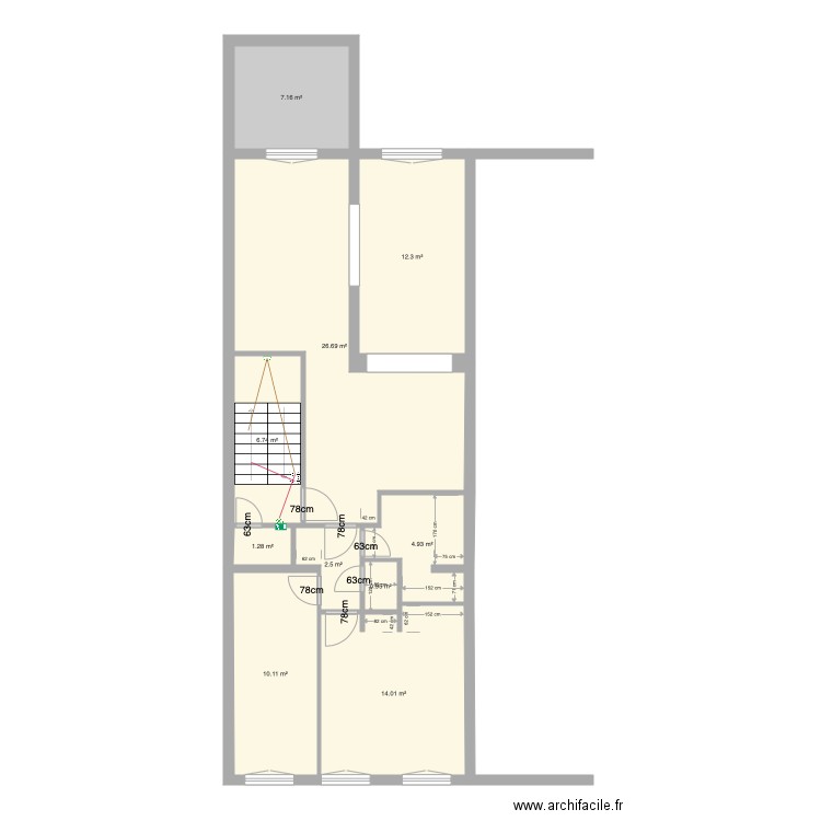 Tabellion 1e étage Communs Elec. Plan de 0 pièce et 0 m2