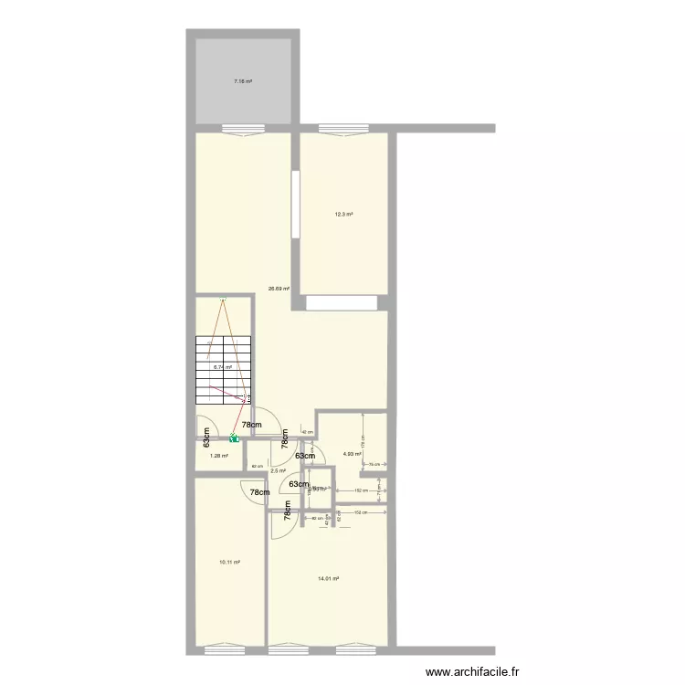 Tabellion 1e &eacute;tage Communs Elec. Plan de 0 pièce et 0 m2