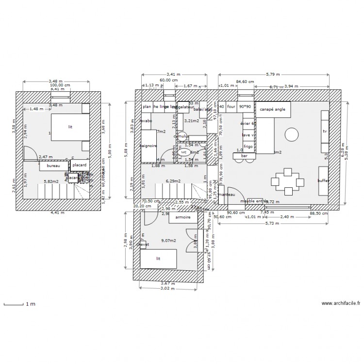 appart2. Plan de 0 pièce et 0 m2