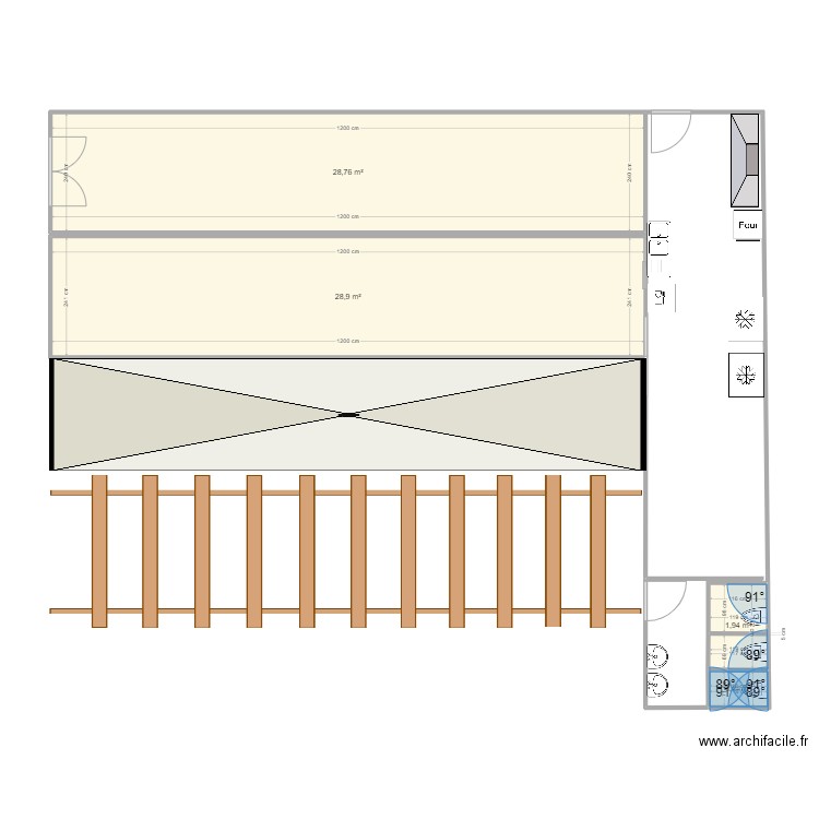 benicarlo. Plan de 4 pièces et 60 m2