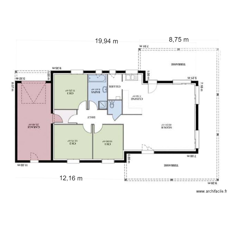 M type. Plan de 0 pièce et 0 m2