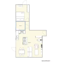 Appart Pierre Ilot rectangle