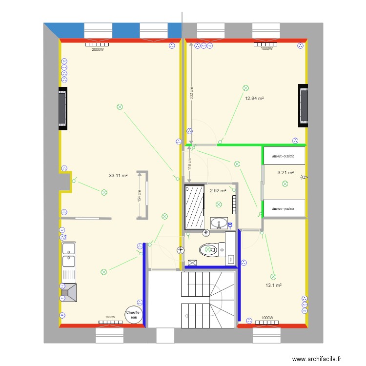 TDP R2 rénové. Plan de 0 pièce et 0 m2