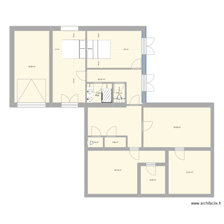 Marcy plan surelevation 3. Plan de 10 pièces et 142 m2