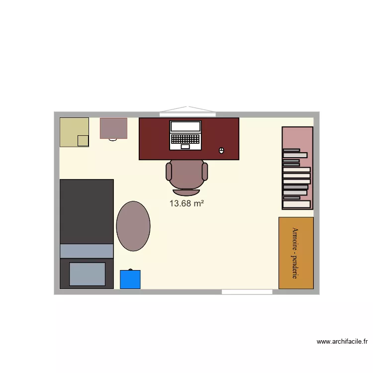 Chambre. Plan de 