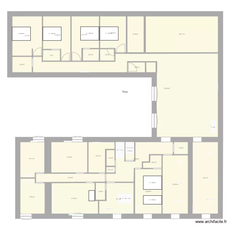 2 &egrave;me etage existant . Plan de 