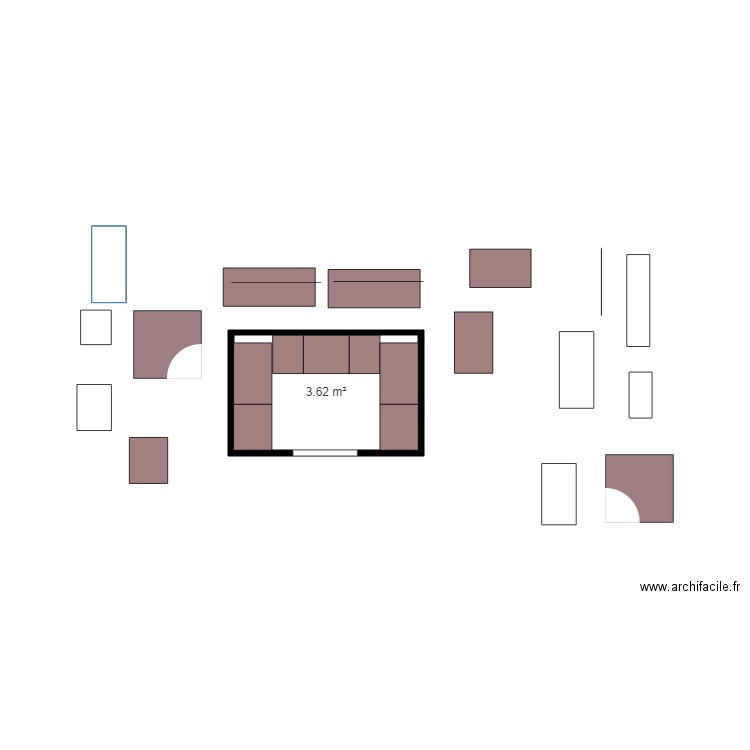 Dressing. Plan de 0 pièce et 0 m2