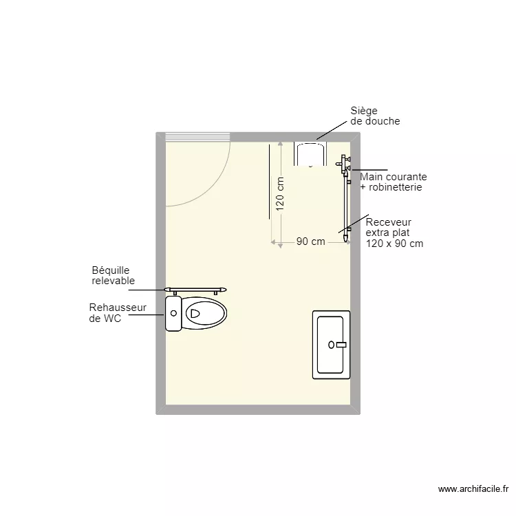 HUK sdb projet. Plan de 