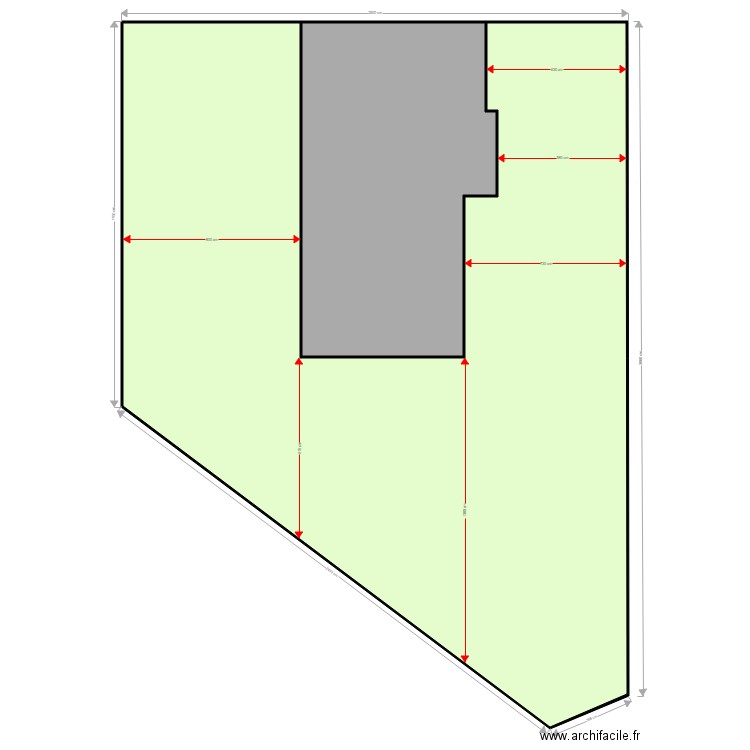 PLAN DE MASSE. Plan de 3 pièces et 1164 m2