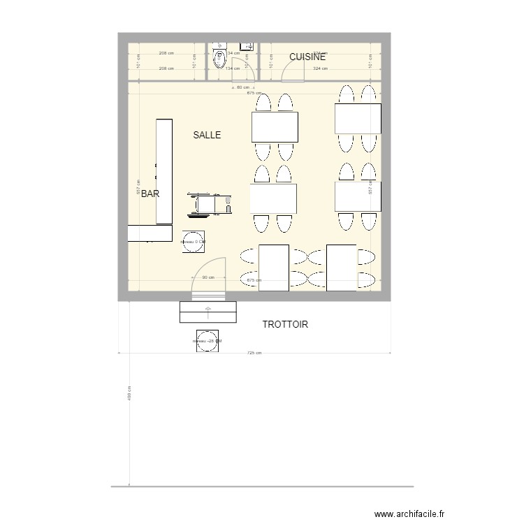 CAFE LA VIRGULE. Plan de 0 pièce et 0 m2