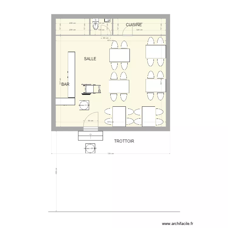 CAFE LA VIRGULE. Plan de 0 pièce et 0 m2