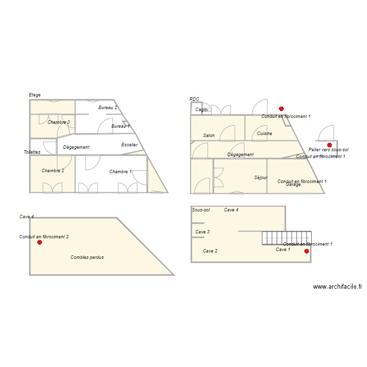 Croquis HARRAULT Amiante. Plan de 0 pièce et 0 m2