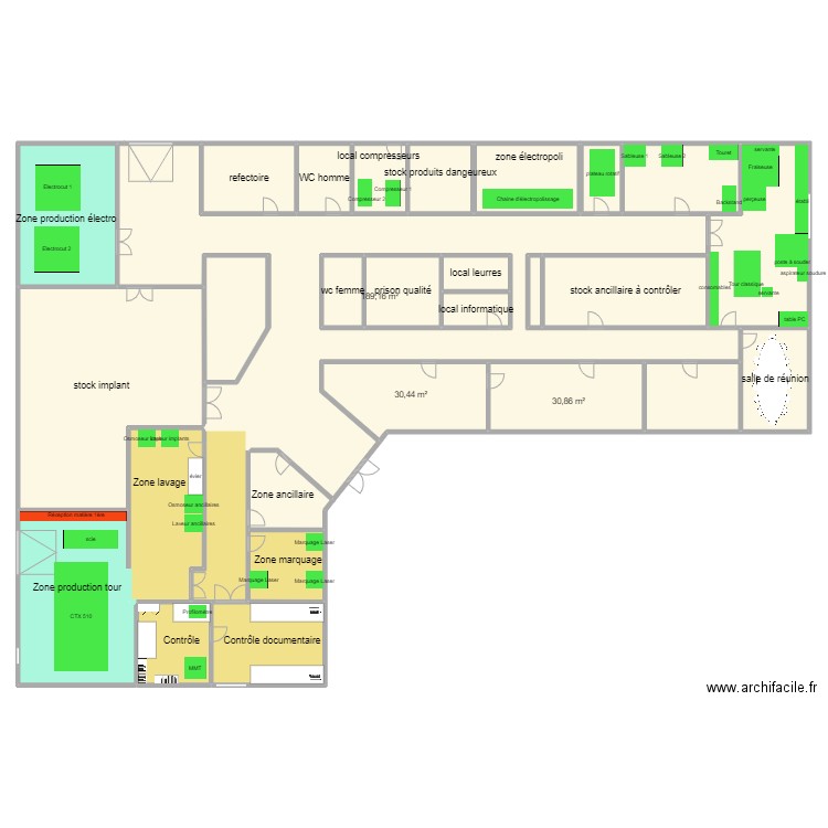 nogent travaux atelier. Plan de 29 pièces et 909 m2