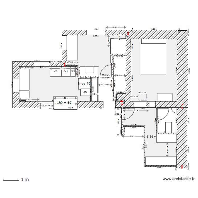 WC dressing. Plan de 0 pièce et 0 m2