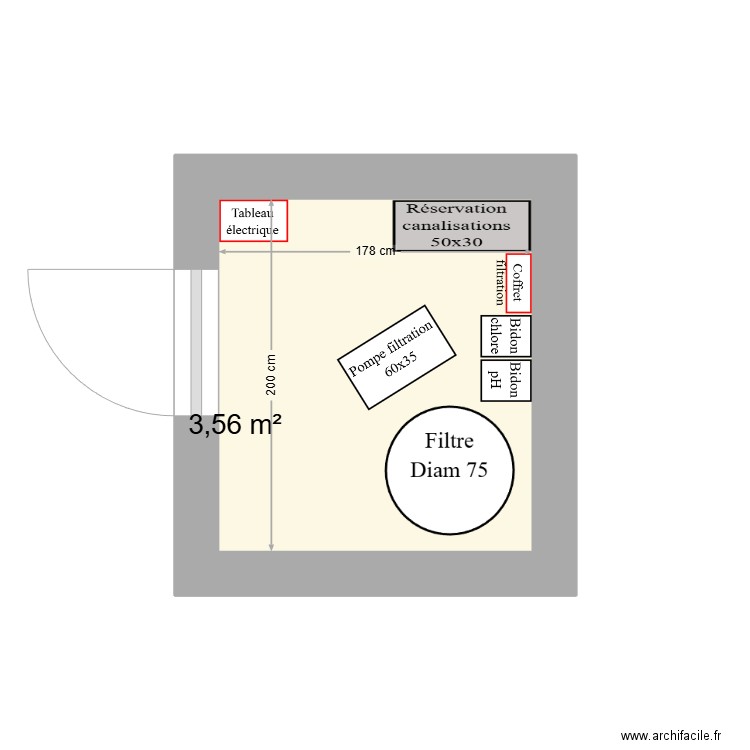 COULOMBEL - Le Touquet. Plan de 1 pièce et 4 m2