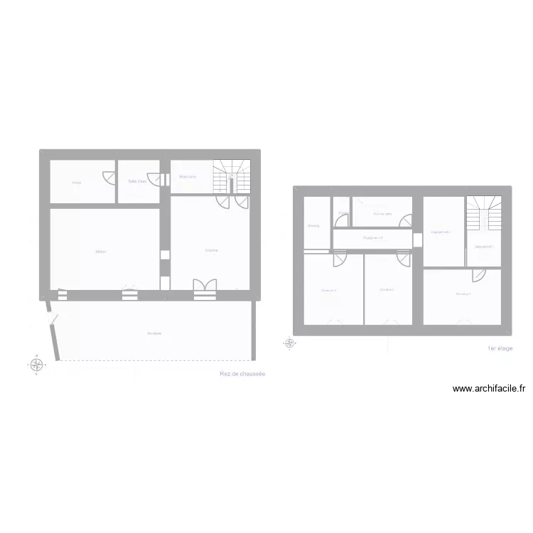 Renage_Actuel. Plan de 12  et 181 m²