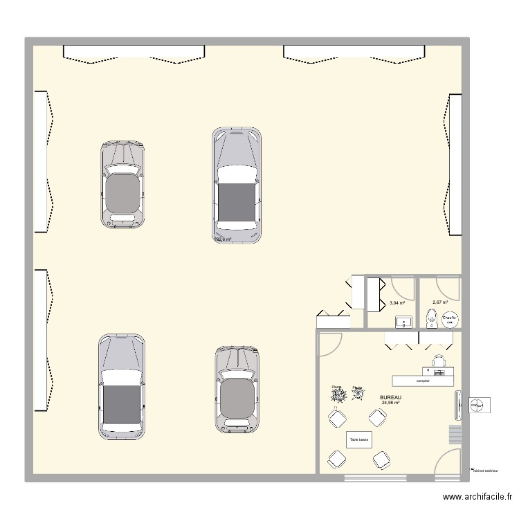 GIMENEZ. Plan de 4 pièces et 223 m2