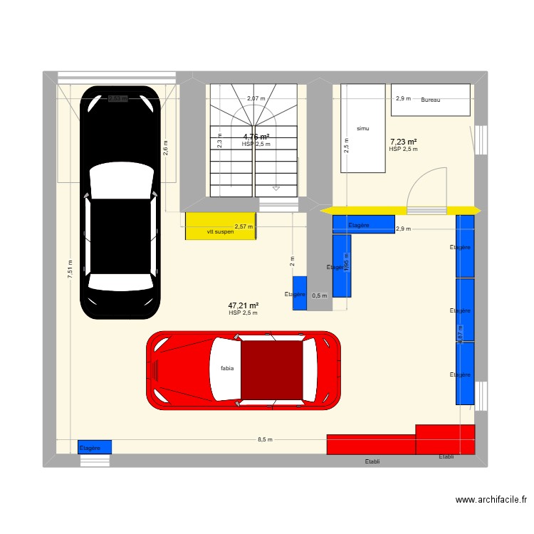 ss sol draveil2. Plan de 3 pièces et 59 m2