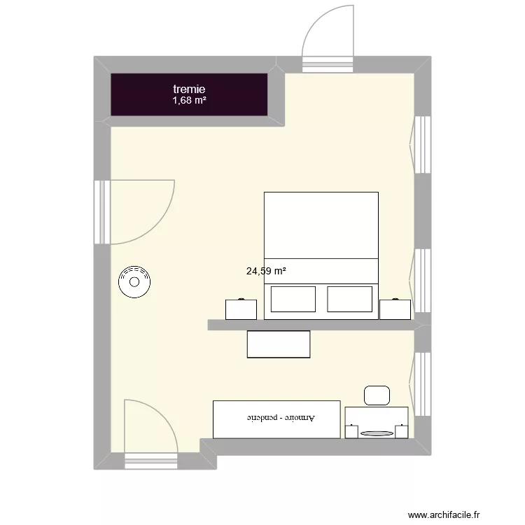 chambre. Plan de 