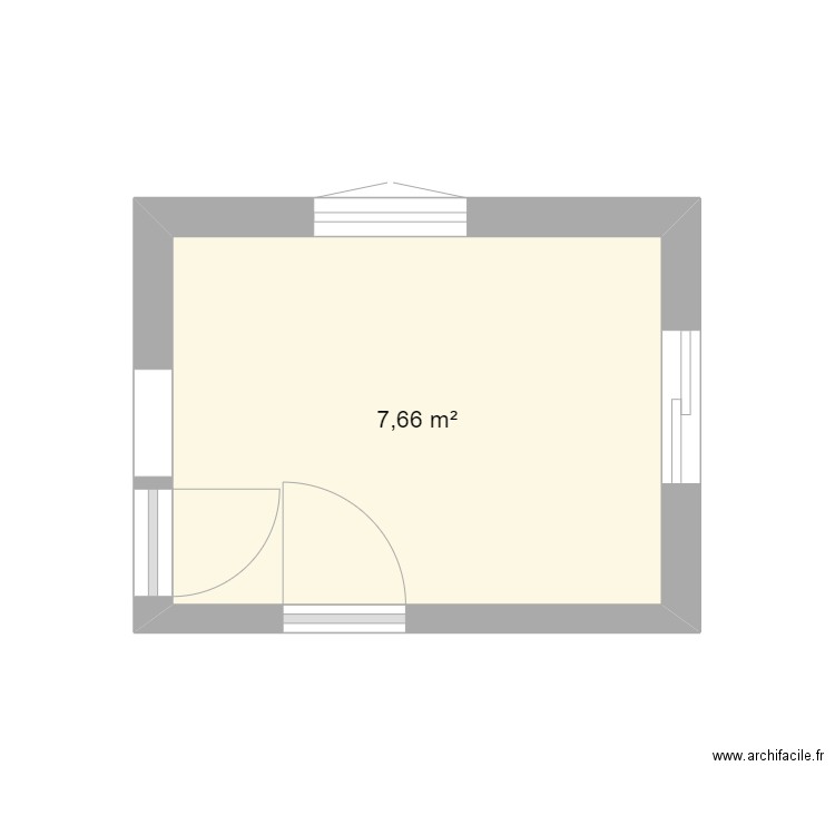 Petite maison. Plan de 1 pièce et 8 m2